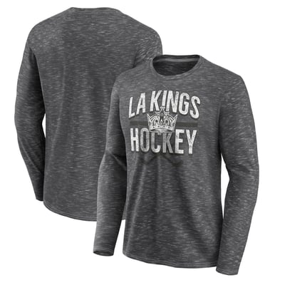 Los Angeles Kings Fanatics Logo Long Sleeve T-Shirt - Charcoal