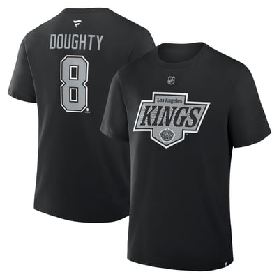 Drew Doughty Los Angeles Kings Fanatics Authentic Stack Name & Number T-Shirt - Black