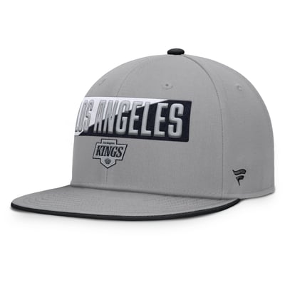 Los Angeles Kings Fanatics Fundamentals Duo Split Logo Snapback Hat - Gray
