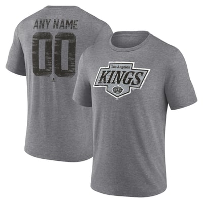 Los Angeles Kings Heritage Custom Tri-Blend T-Shirt - Gray