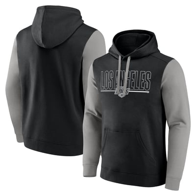 Los Angeles Kings Logo Athletic Deliver Fleece Pullover Hoodie - Black
