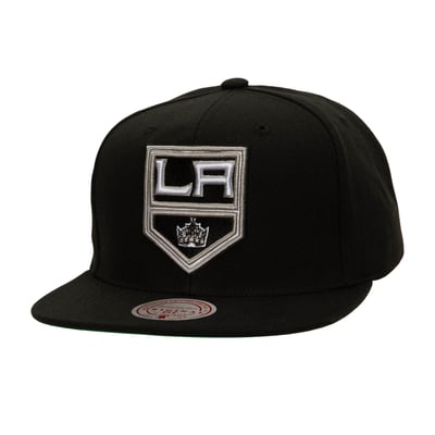 Los Angeles Kings Mitchell & Ness Core Top Spot Snapback Hat - Black