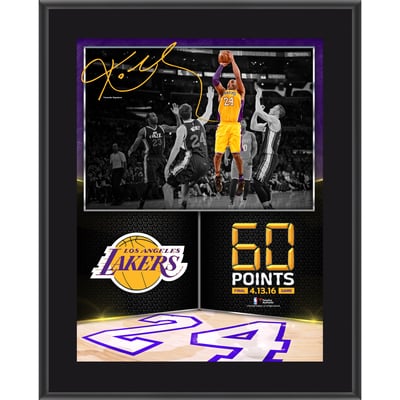 Kobe Bryant Los Angeles Lakers Fanatics Authentic 10.5" x 13" 60 Point Finale Sublimated Plaque