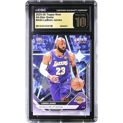 LeBron James Los Angeles Lakers 2025-26 Topps Now All-Star Game #AS4 CGC Authenticated PRISTINE 10 Card