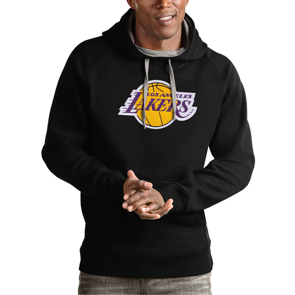 Los Angeles Lakers Antigua Team Logo Victory Pullover Hoodie - Black