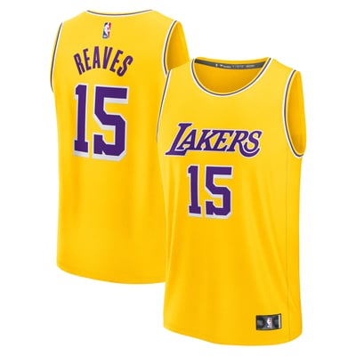 Austin Reaves Los Angeles Lakers Fanatics Fast Break Replica Jersey - Gold - Icon Edition