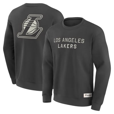 Los Angeles Lakers Fanatics Elements Future Ground Lettering Pullover Sweatshirt - Gray