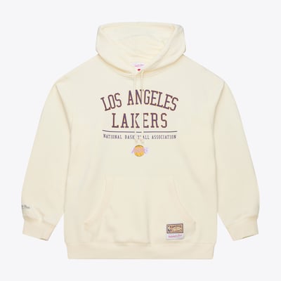 Los Angeles Lakers Mitchell & Ness Walk-Off Fleece Hoodie - Cream