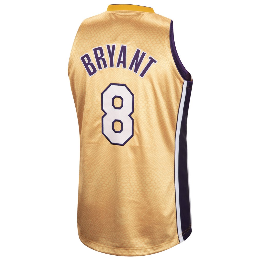 Kobe Bryant Los Angeles Lakers Mitchell & Ness Authentic Reversible Jersey - Gold/Purple