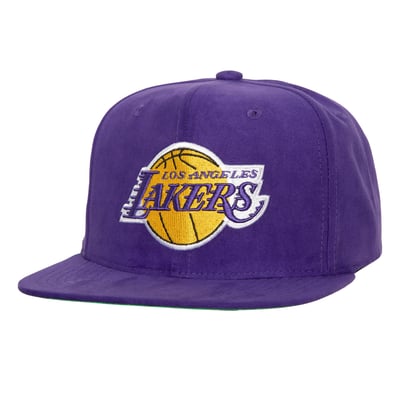 Los Angeles Lakers Mitchell & Ness Sweet Suede Snapback Hat - Purple