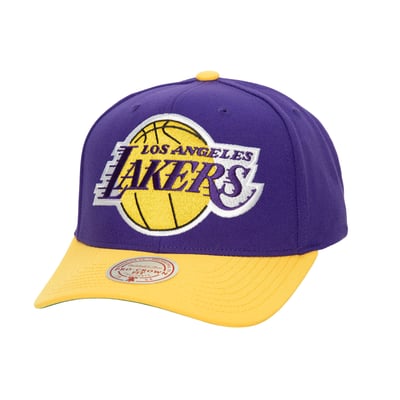 Los Angeles Lakers Mitchell & Ness Soul XL Logo Pro Crown Snapback Hat - Purple/Gold