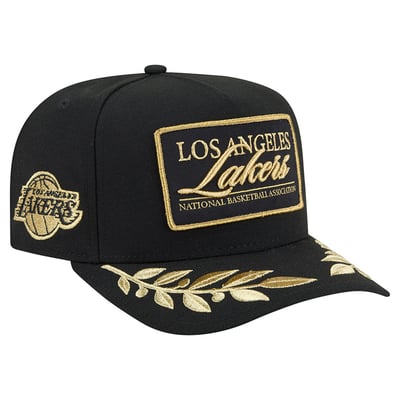  Los Angeles Lakers New Era Golden 9FIFTY Snapback Hat - Black
