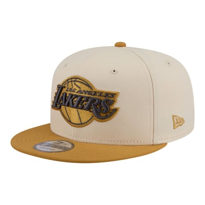  Los Angeles Lakers New Era Two-Tone Color Pack 9FIFTY Snapback Hat - Cream/Tan