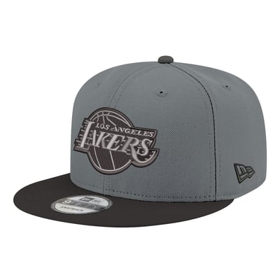 Los Angeles Lakers New Era Logo 2-Tone 9FIFTY Snapback Hat - Gray/Black
