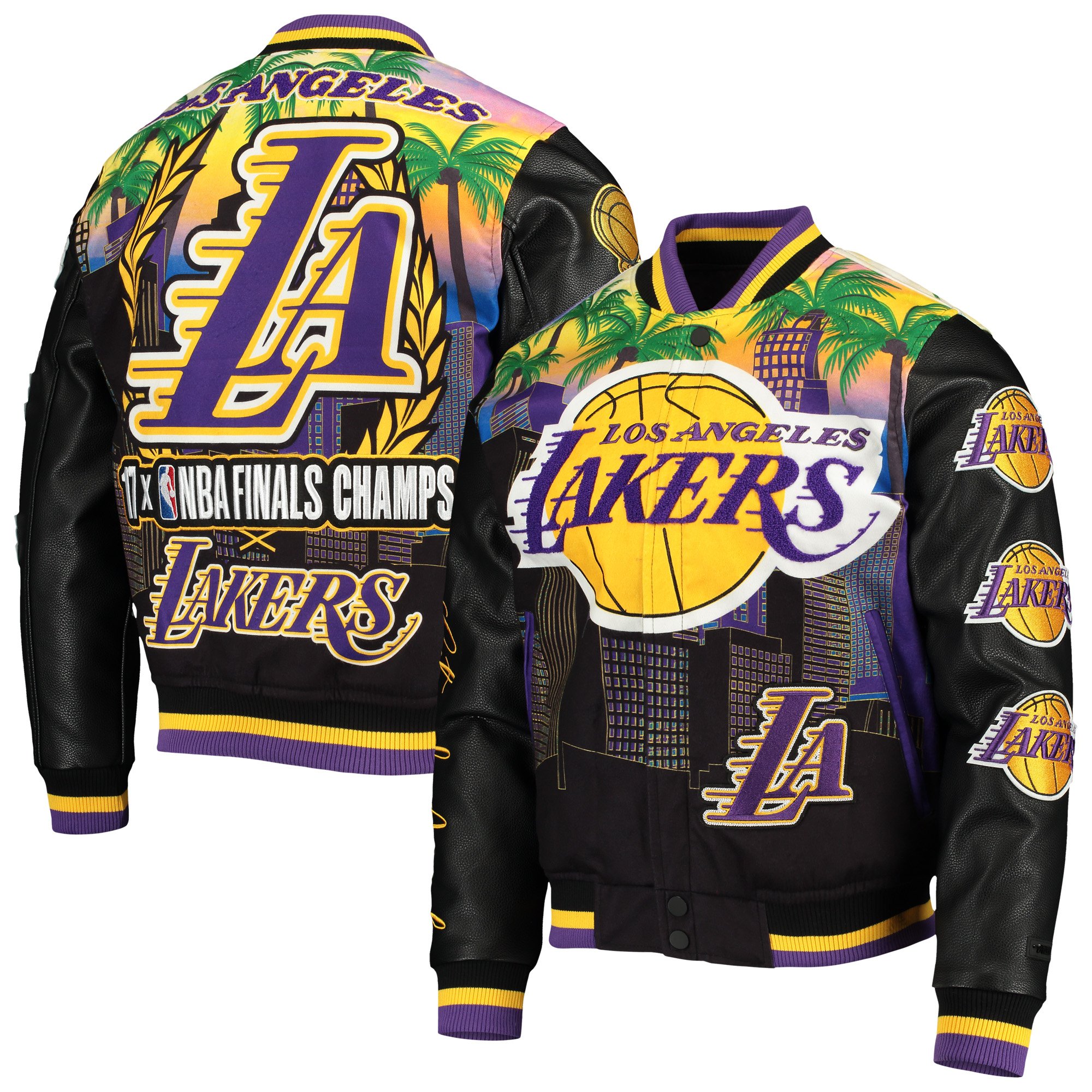 Los Angeles Lakers Pro Standard Remix Varsity Full-Zip Jacket - Black