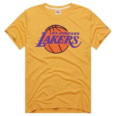  Los Angeles Lakers Homage Unisex Logo Tri-Blend T-Shirt - Gold