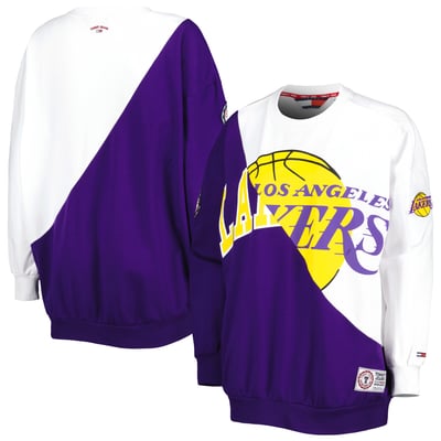 Los Angeles Lakers Tommy Jeans Women's Ariel Pullover Sweatshirt - Purple/White
