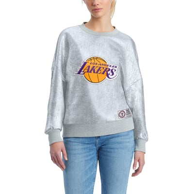 Los Angeles Lakers Tommy Jeans Women's Tracy Pullover Sweatshirt - Silver