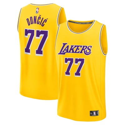 Luka Dončić Los Angeles Lakers Fanatics Youth Fast Break Replica Player Jersey - Gold