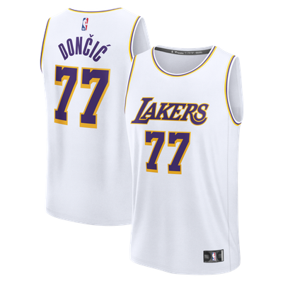 Luka Dončić Los Angeles Lakers Fanatics Youth Fast Break Replica Jersey - White - Association Edition