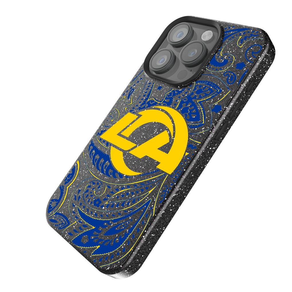 Los Angeles Rams Keyscaper Paisley Bling iPhone Case