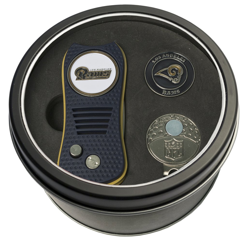 Los Angeles Rams Divot Tool, Ball Marker & Cap Clip Personalized Tin Gift Set