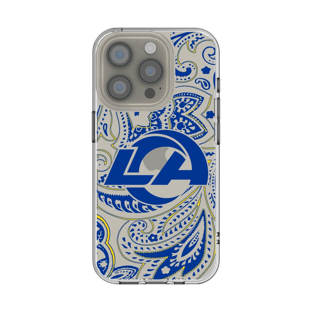 Los Angeles Rams iPhone Clear Paisley Design Case