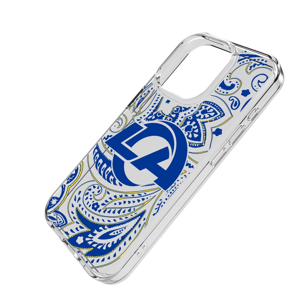 Los Angeles Rams iPhone Clear Paisley Design Case