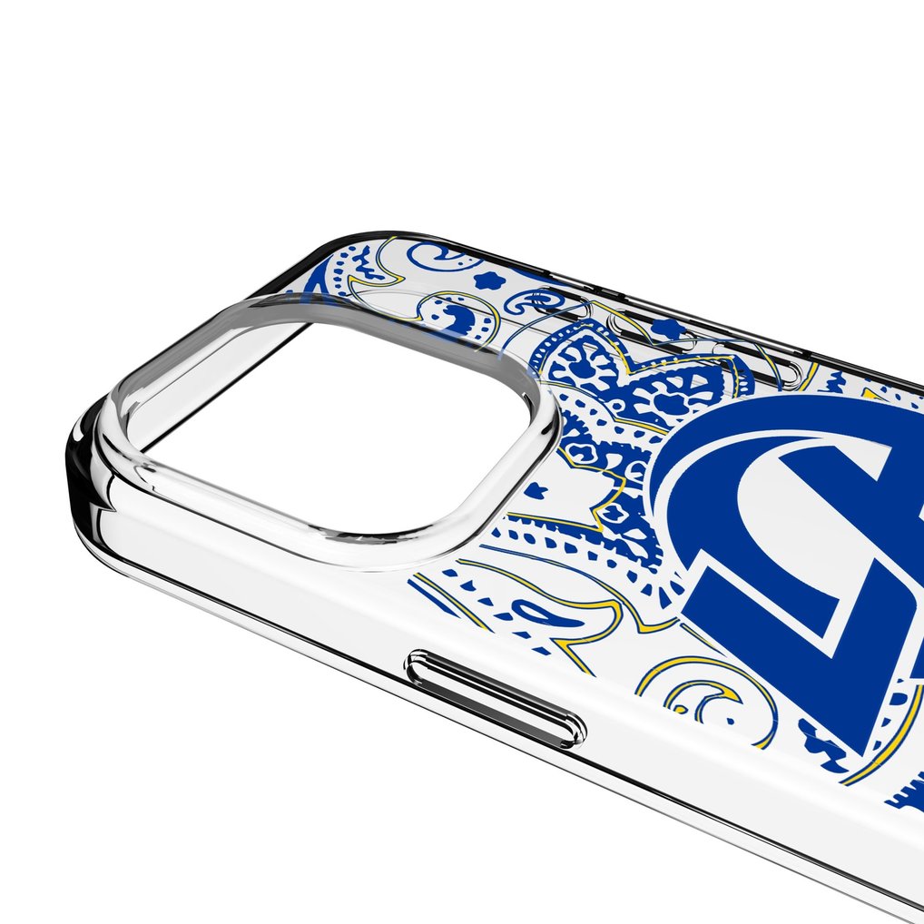 Los Angeles Rams iPhone Clear Paisley Design Case