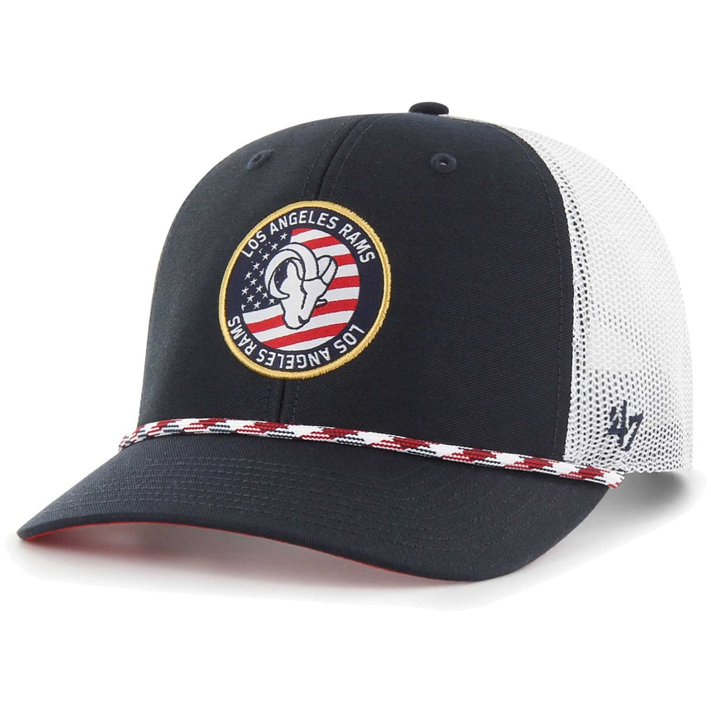 Los Angeles Rams '47 Union Patch Trucker Adjustable Hat - Navy/White