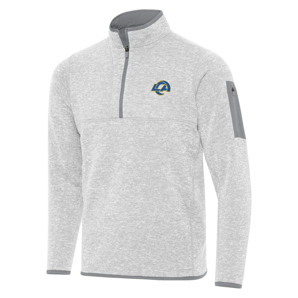 Los Angeles Rams Antigua Fortune Quarter-Zip Pullover - Heather Gray
