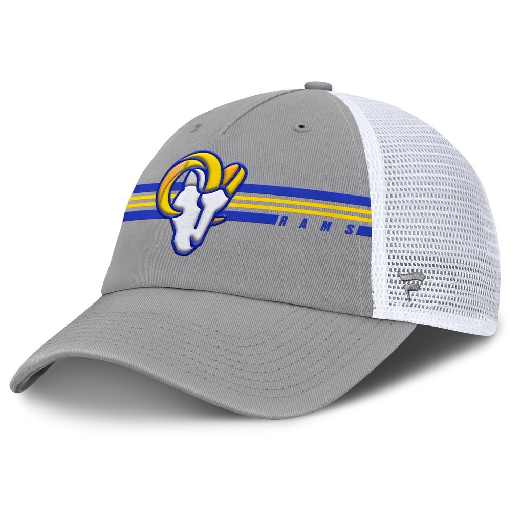  Los Angeles Rams Fanatics Singleback Trucker Adjustable Hat - Gray