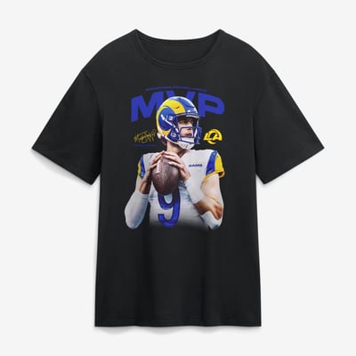 Matthew Stafford Los Angeles Rams 2025 NFL MVP T-Shirt - Black