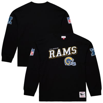  Los Angeles Rams Mitchell & Ness Training Camp Vintage Logos Long Sleeve T-Shirt - Black