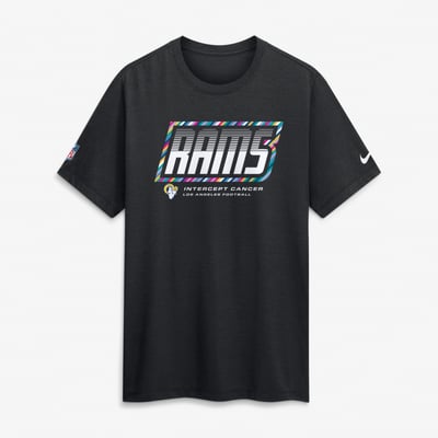 Los Angeles Rams Nike 2026 NFL Crucial Catch Tri-Blend Dri-FIT T-Shirt - Black