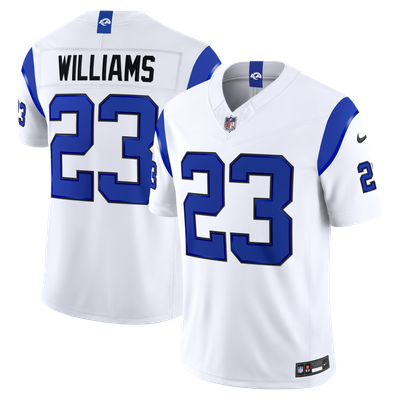 Kyren Williams Los Angeles Rams Nike Fearsome White Vapor F.U.S.E. Stitched Limited Jersey