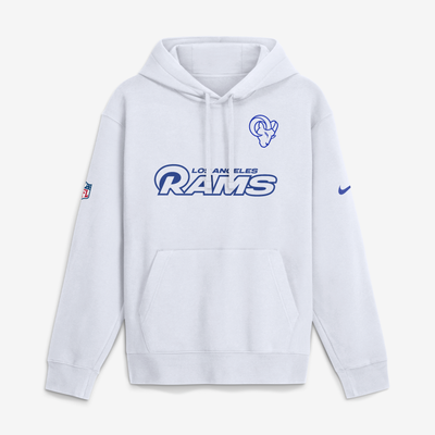 Los Angeles Rams Nike Fearsome White End Drive Fleece Hoodie