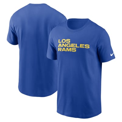 Los Angeles Rams Nike Primetime Wordmark Essential T-Shirt - Royal