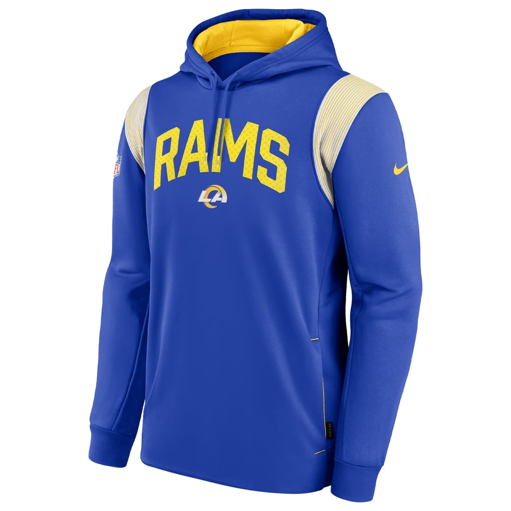Los Angeles Rams Nike Sideline Athletic Stack Performance Pullover Hoodie - Royal
