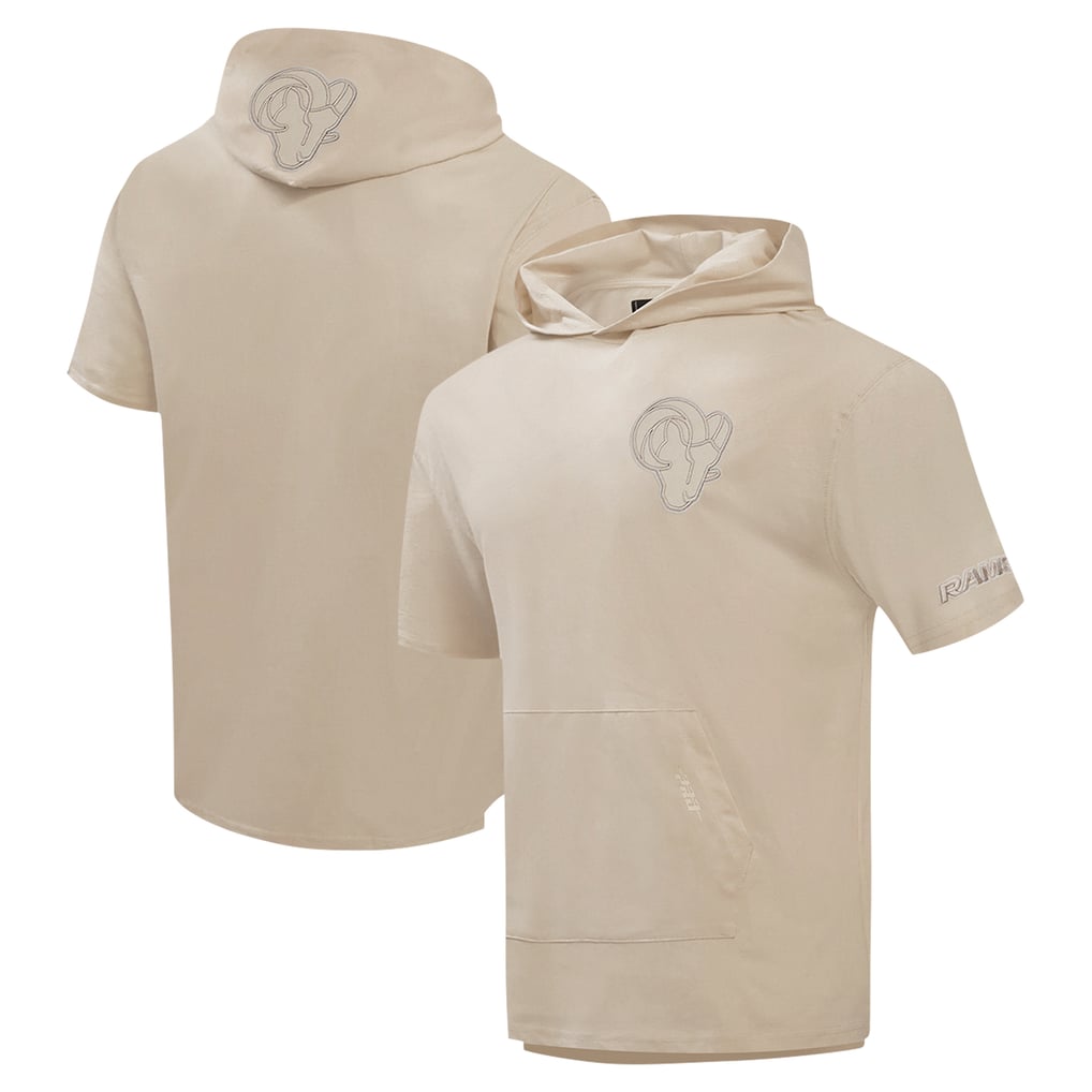 Los Angeles Rams Pro Standard Neutrals Capsule Short Sleeve Pullover Hoodie - Tan