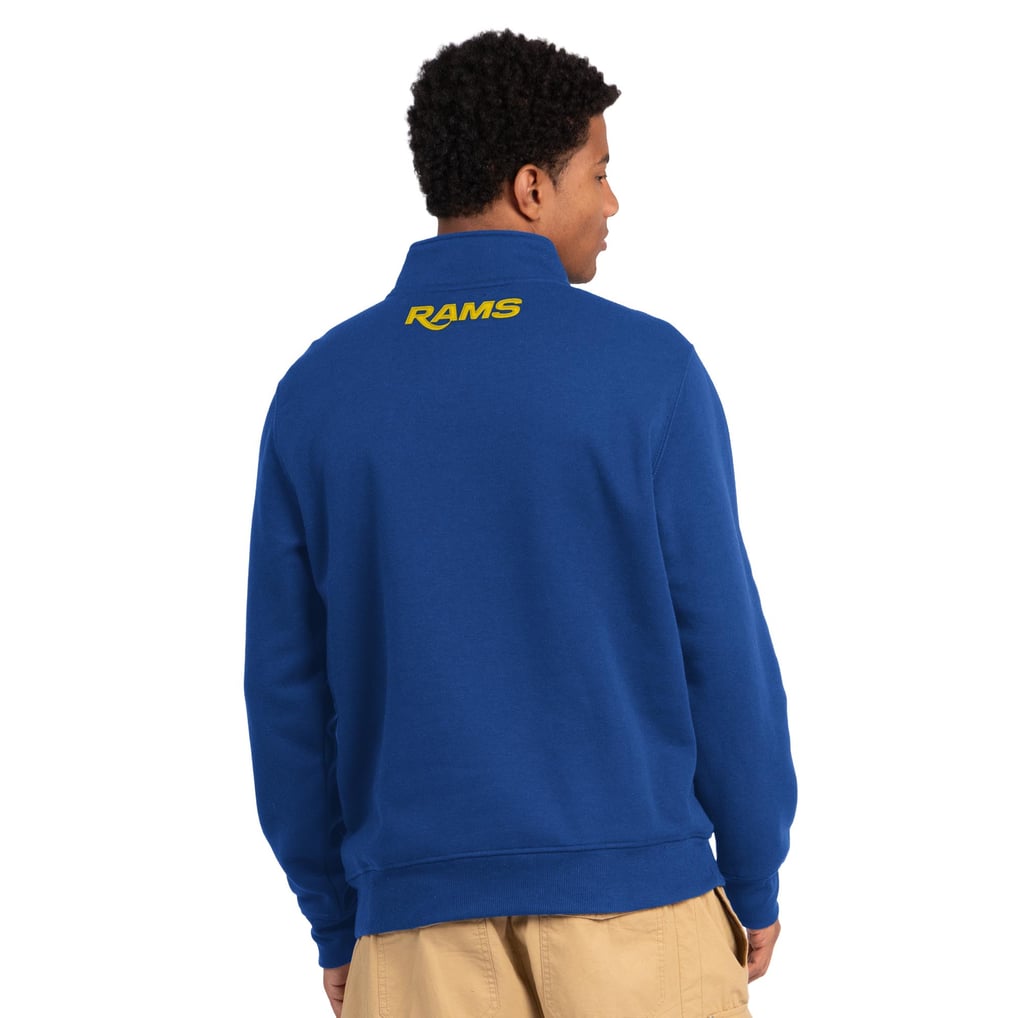  Los Angeles Rams Starter Catcher Quarter-Zip Pullover Sweatshirt - Royal