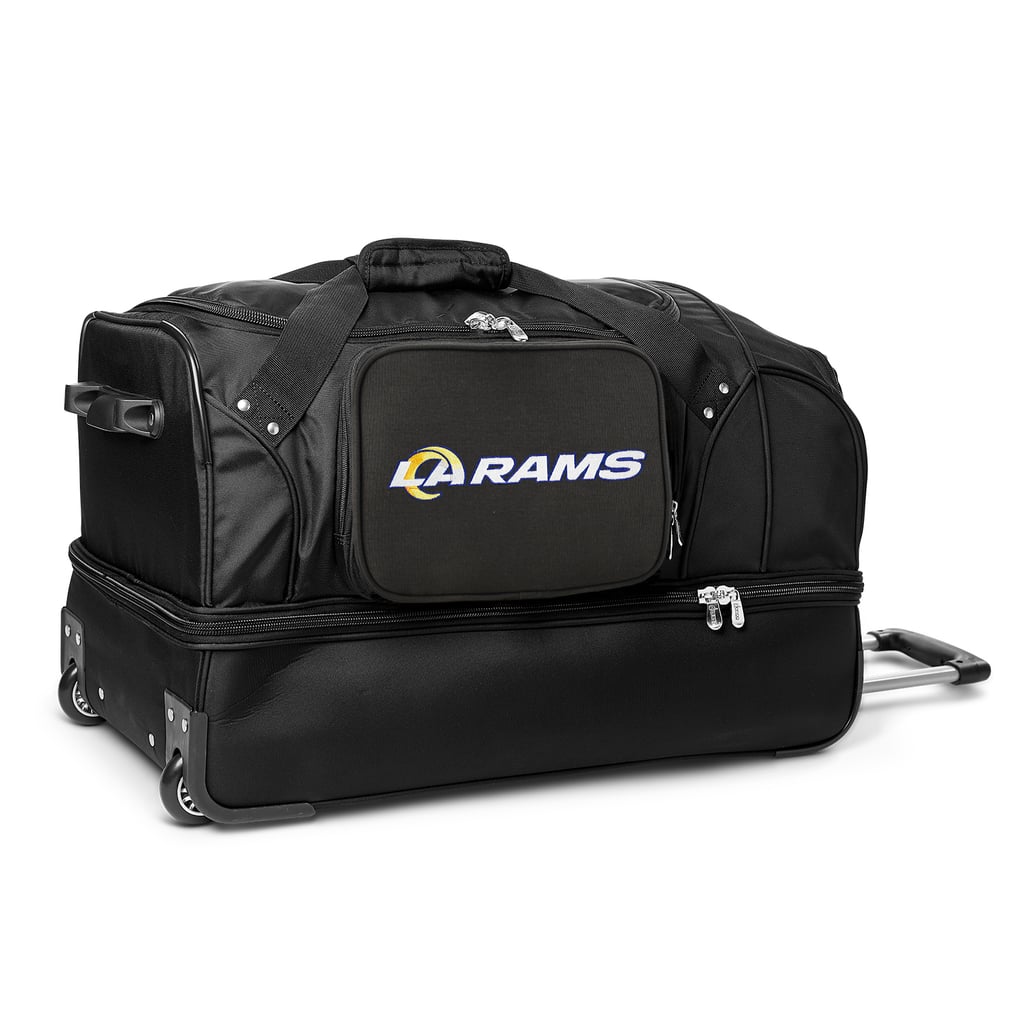 Los Angeles Rams MOJO 27'' 2-Wheel Drop Bottom Rolling Duffel Bag - Black