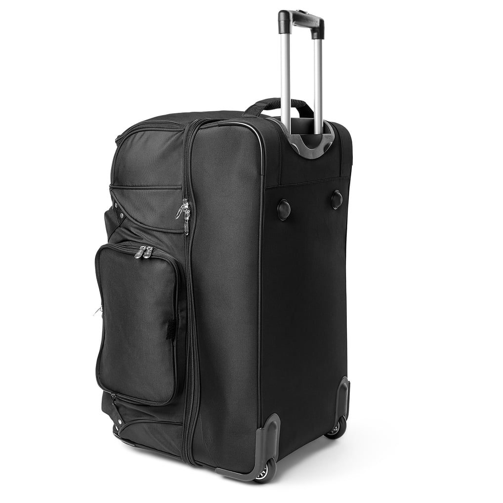 Los Angeles Rams MOJO 27'' 2-Wheel Drop Bottom Rolling Duffel Bag - Black
