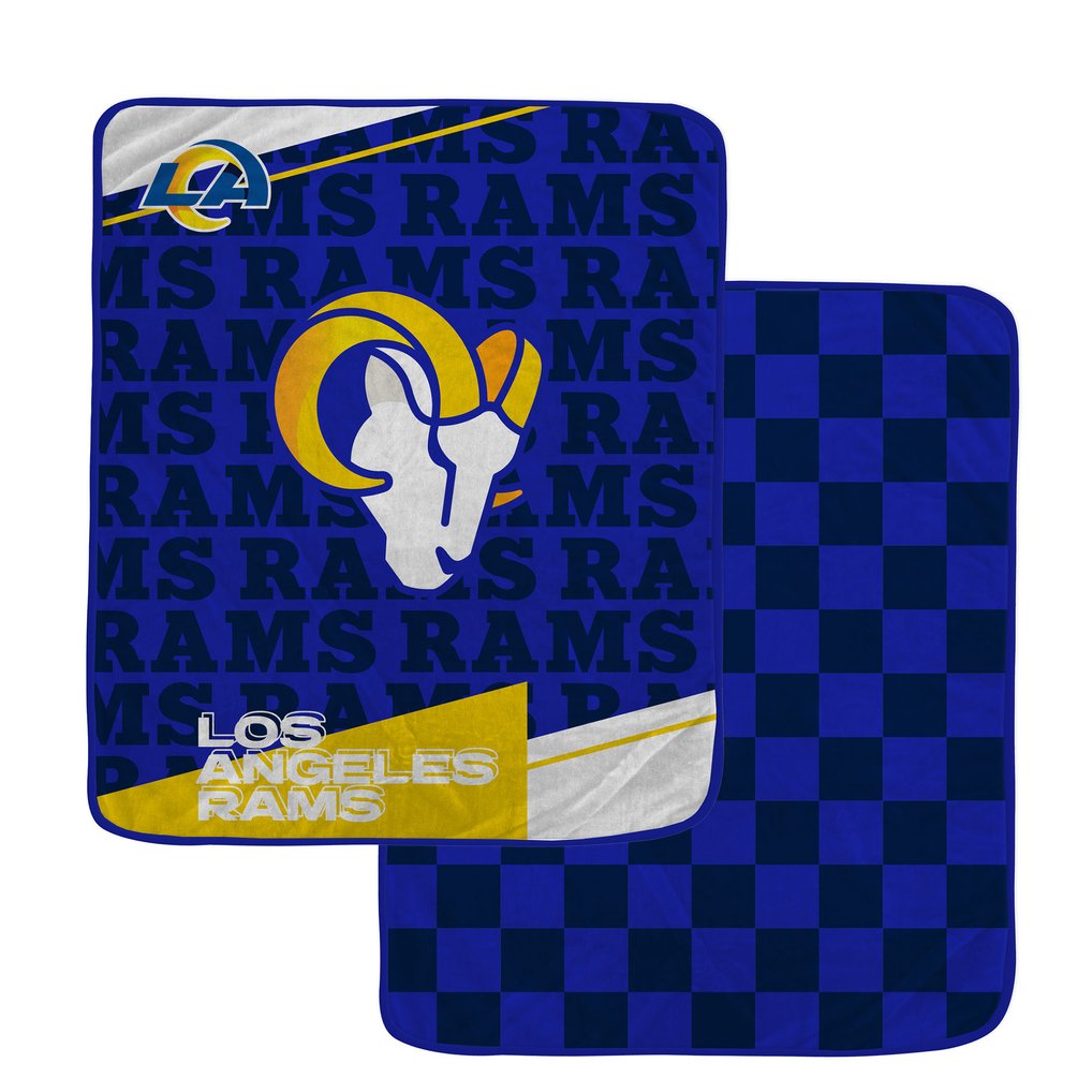 Los Angeles Rams Pegasus 60" x 70" Diagonal Ghost Checkered Double-Sided Blanket