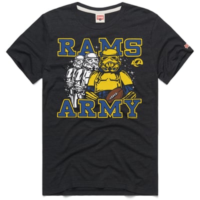  Los Angeles Rams Homage Unisex Star Wars x NFL Tri-Blend T-Shirt - Charcoal