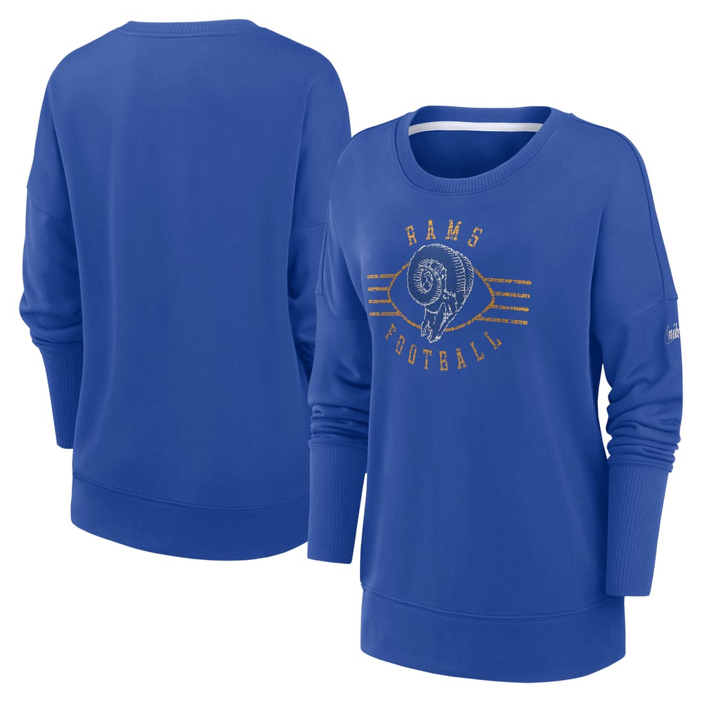 Los Angeles Rams Nike Women's Rewind Playback Icon Performance Pullover Sweatshirt - Royal