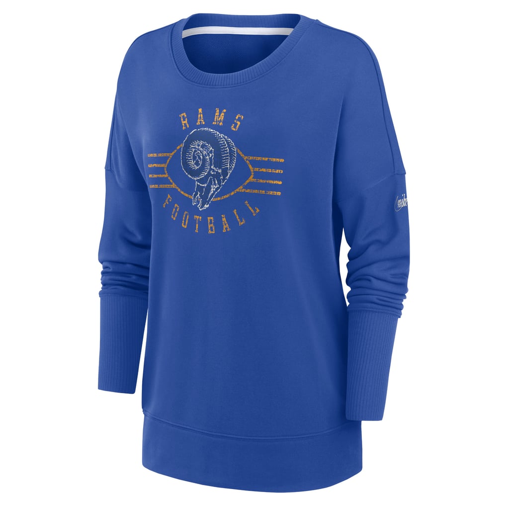 Los Angeles Rams Nike Women's Rewind Playback Icon Performance Pullover Sweatshirt - Royal
