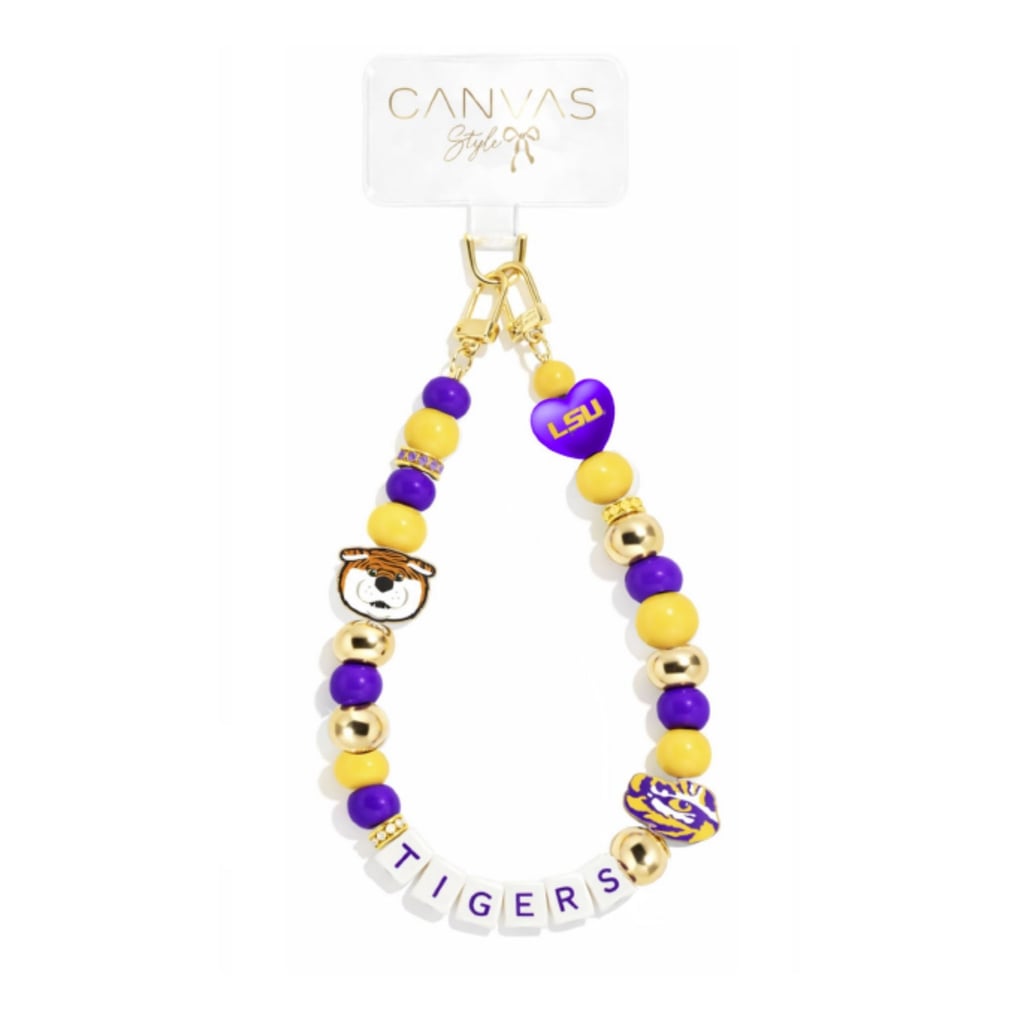 LSU Tigers CANVAS Style Beaded Wrislet