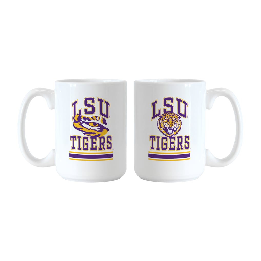 LSU Tigers Logo Brands 15oz. Current & Throwback Mug Set