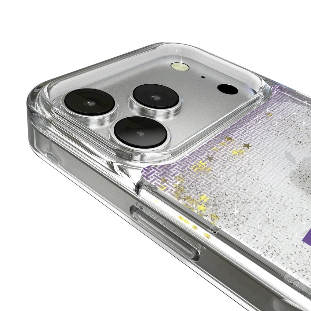 LSU Tigers Linen Logo iPhone Glitter Case